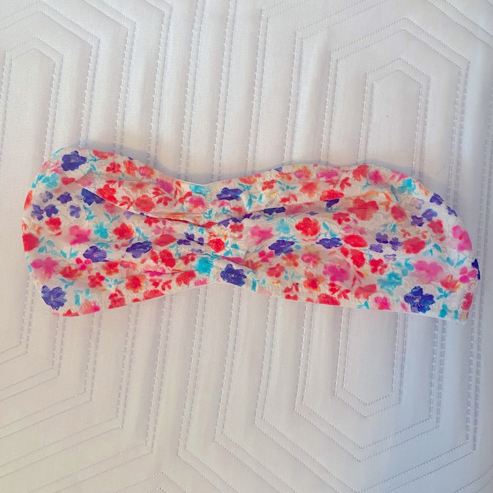 PINK Victoria’s secret bandeau floral top